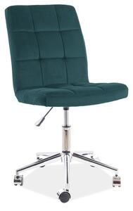 Kancelárska stolička Q-020 zamat zelená bluvel 78