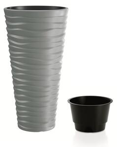 Prosperplast Kvetináč Long Sand s vložením šedý, variant 29,6 cm