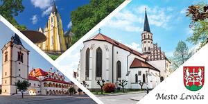 Mesto Levoča mix - ceduľa 30cm x 20cm Plechová tabuľa
