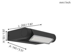 Eglo 98707 - LED Vonkajšie nástenné svietidlo BRIANZA LED/4,8W/230V IP44