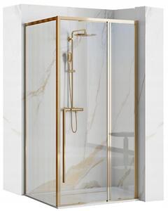 Rea - SOLAR GOLD ELEGANT štvorcový sprchový kút 90 x 90 cm, číre sklo/zlatý profil, REA-K4900