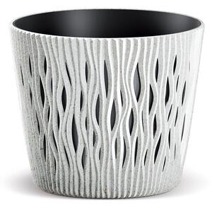 Prosperplast Kvetináč SCANDY ECO biely, variant 12,8 cm