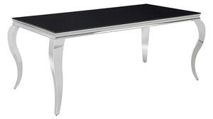 Jedálenský stôl PRINCE | čierny lesk 90 x 180 cm