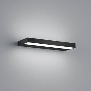 Nástenné svietidlo LED Helestra Slate, matná čierna 30 cm