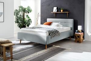 MUZZA Dvojlôžková posteľ anika s úložným priestorom 140 x 200 cm modrá