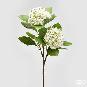 Umělá květina hortenzie bílá, 80cm