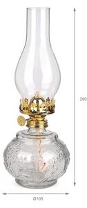 Brilagi - Petrolejová lampa MERLIN číra
