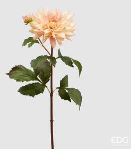 Umělá květina jiřina oranžová, 80cm