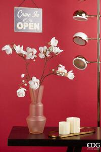 Umělá květina větvička magnolie bílá, 80 cm