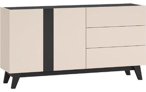 MEBLINE Komoda SABLE 03 kašmír / čierna