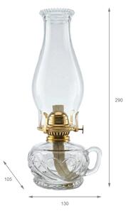 Brilagi - Petrolejová lampa MERLIN priehľadná