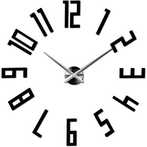 Stylesa -Luxusné nástenné hodiny Veľké čísla KUCHNA 3D X0054 i čierne