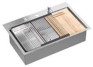 Oceľové umývadlo BURT 110 WORKSTATION BRUSH NICKEL
