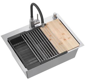 Oceľové umývadlo LUKE 110 WORKSTATION BRUSH NICKEL