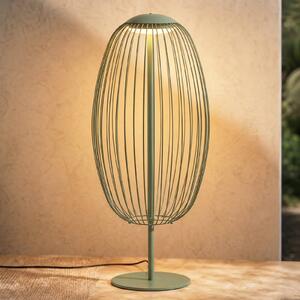 Vonkajšia LED stĺpová lampa Lucande Richi, zelená, výška 90 cm, IP44, Zelená, kov, Moderný, Stojaca lampa