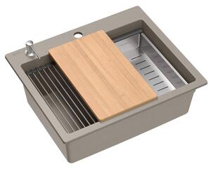 Granitový drez KURT 110 WORKSTATION BEIGE