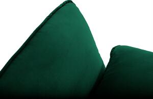 Zelená Rohová zamatová päťmiestna pohovka Florence – pravý roh 255 × 170 × 95 cm COSMOPOLITAN DESIGN