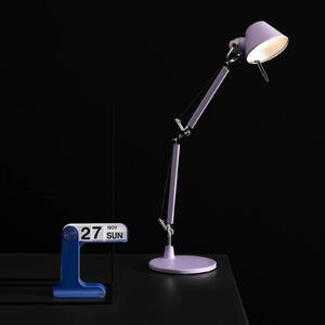Stolová lampa Artemide Tolomeo Micro, levanduľová farba, Fialová / ružová, Pracovňa / Kancelária, Hliník, Dizajn, Stolová lampa