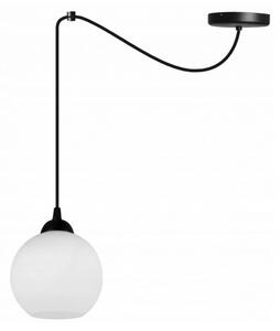 Moderná guľová lampa v klasickom štýle s mliečne bielym odtieňom