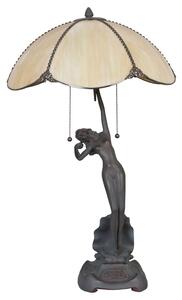 Vitrážová tiffany lampa stolová akt Ø 41*70 cm