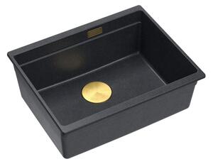 Granitový drez Logan 100 Black Metallic