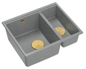 Granitový drez Logan 150 Grey Metallic