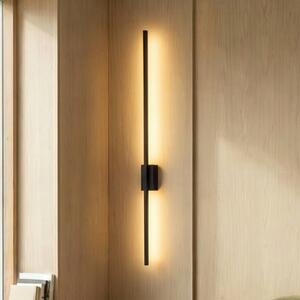 LED nástenné svietidlo Flash, čierne, výška 108 cm kovové 1-svetlo, Čierna, Obývacia izba / jedáleň, kov, Moderný, Nástenné svietidlo