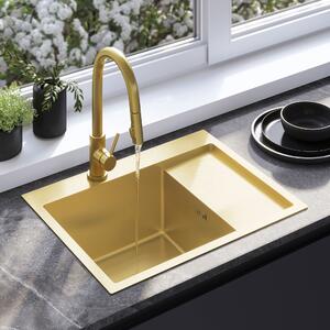 Oceľové umývadlo Fin BRUSH GOLD