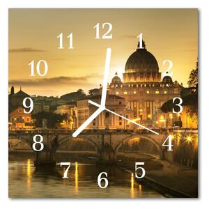 Nástenné sklenené hodiny Bazilika 30x30 cm