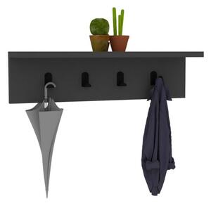 Kalune Design Nástenná polica AYLA 60 cm sivá