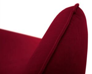 Červená Zamatová dvojmiestna pohovka Florence 160 × 92 × 95 cm COSMOPOLITAN DESIGN