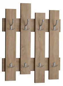 Hanah Home Nástenný vešiak Wave 64 cm hnedý