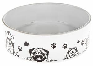 Keramická miska pre psa Dogs love, 15 x 5 cm