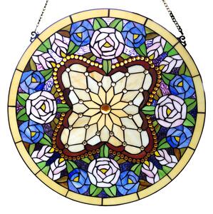 Nástenná dekorácia vitráž ROSES Ø60