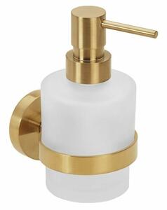 Sapho XR103GB X-Round Gold dávkovač mydla 200 ml, mliečne sklo/zlatá