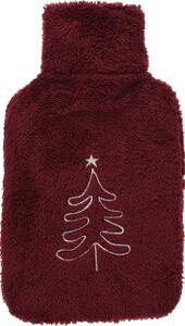 Termofor s baránkovým obalom Christmas​ tree červená, 33 x 19 cm