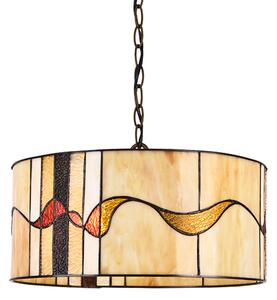 Tiffany stropová vitrážová lampa, luster 1200mm x 400mm x 400mm Prezent vzor 11