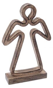 InDecor Anjel z mangového dreva, 16 x 5 x 29 cm
