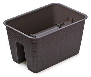 Prosperplast Truhlík na zábradlie Ratona antracit 40 cm