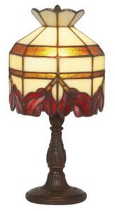 Vitrážová lampa tiffany stolová zlatá H 31 cm. Ø 15 cm