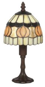 Vitrážová lampa tiffany stolová oranžová H 29 cm. Ø 15 cm