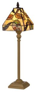 Vitrážová lampa tiffany stolová LEAVES 51*Ø15cm 1XE14