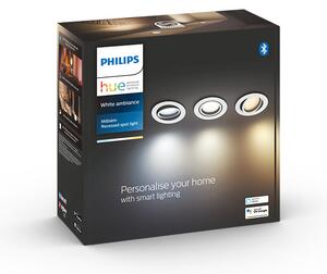 Philips HUE LED White Ambiance Milliskin zapustené bodové svietidlo 3-set GU10 3x5W 1050lm 2200-6500K biele stmievateľné BlueTooth
