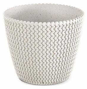 Prosperplast Kvetináč PLOWY ECO biely, variant 15,7 cm
