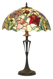 Vitrážová lampa Tiffany MEAD 62*Ø40