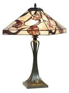 Vitrážová lampa tiffany stolová H 62 cm. Ø 36 cm. 2 X E27