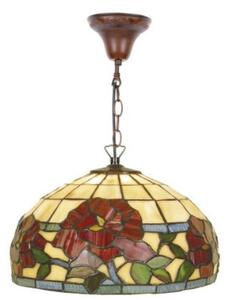 Tiffany vitrážové svietidlo stropné, luster ROSE H 80 cm. Ø 25 cm. 1 X E27