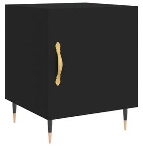 Nočný stolík čierny 40x40x50 cm kompozitné drevo