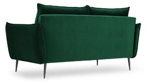 Zelená Zamatová dvojmiestna pohovka Elio 158 × 100 × 97 cm MILO CASA