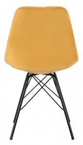 Invicta Interior - Dizajnová stolička SCANDINAVIA MEISTERSTÜCK horčicovo žltá, zamat